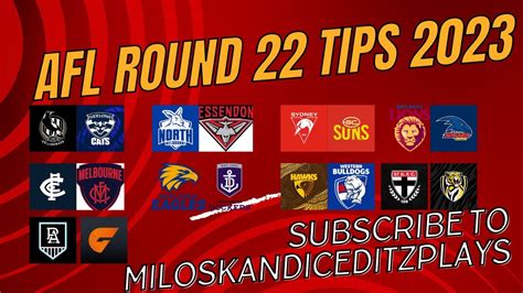 fox footy tips round 22 2023  Round 1 of the 2023 season has arrived — and, as always, the hot pre-season takes and predictions are rampant